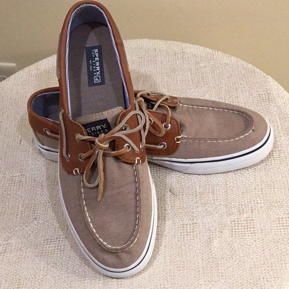 *EUC* Sperry tan canvas boat shoe. Size 11B. - Picture 2 of 8
